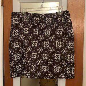 Loft petite embroidered skirt